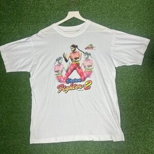 Vintage 1994 Sega Virtua Fighter 2 T Shirt White Single Stitch Pai Chan Promo L